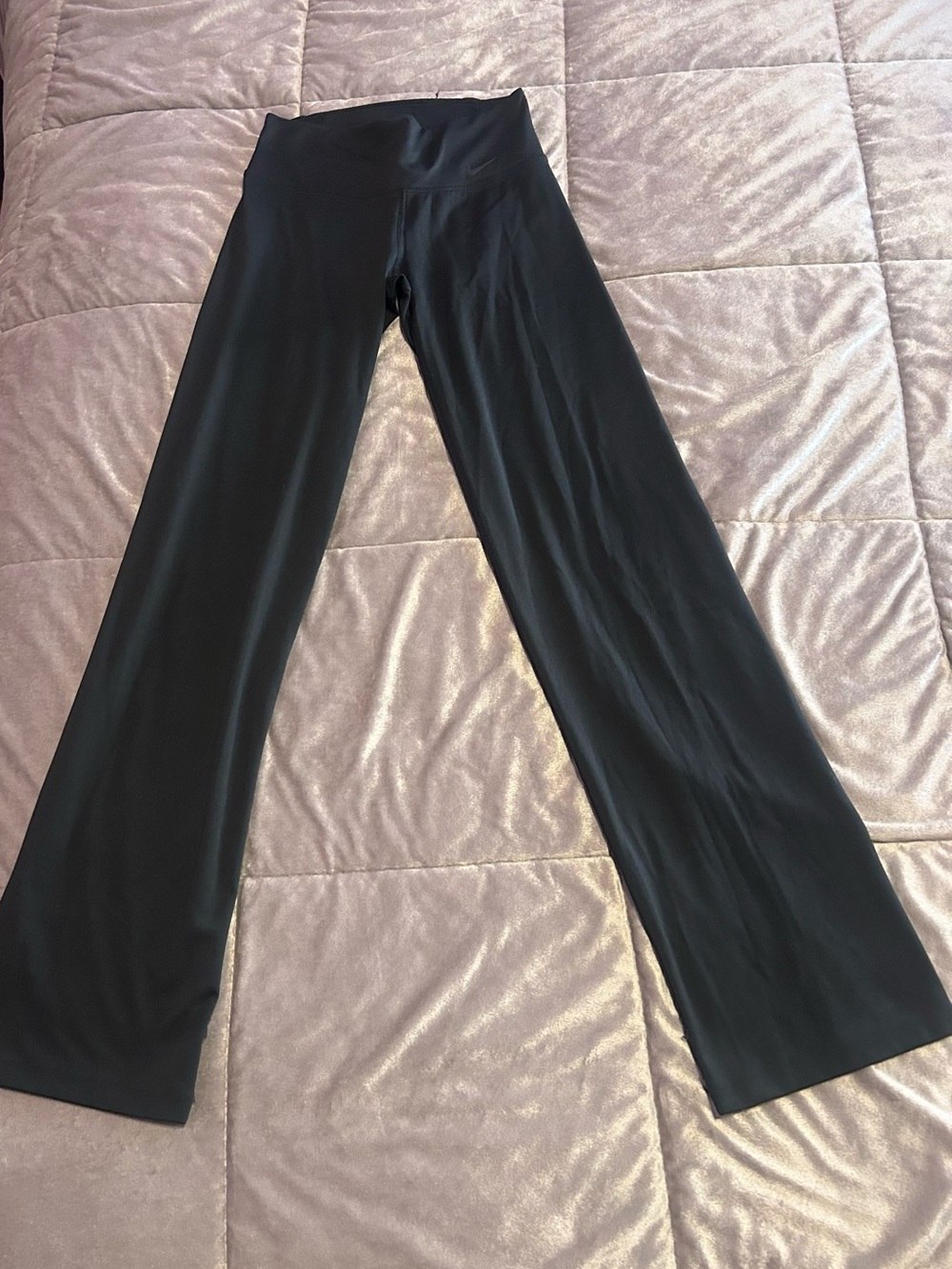 Nike Black High-Waist Wide-Leg Leggings-Yoga pants